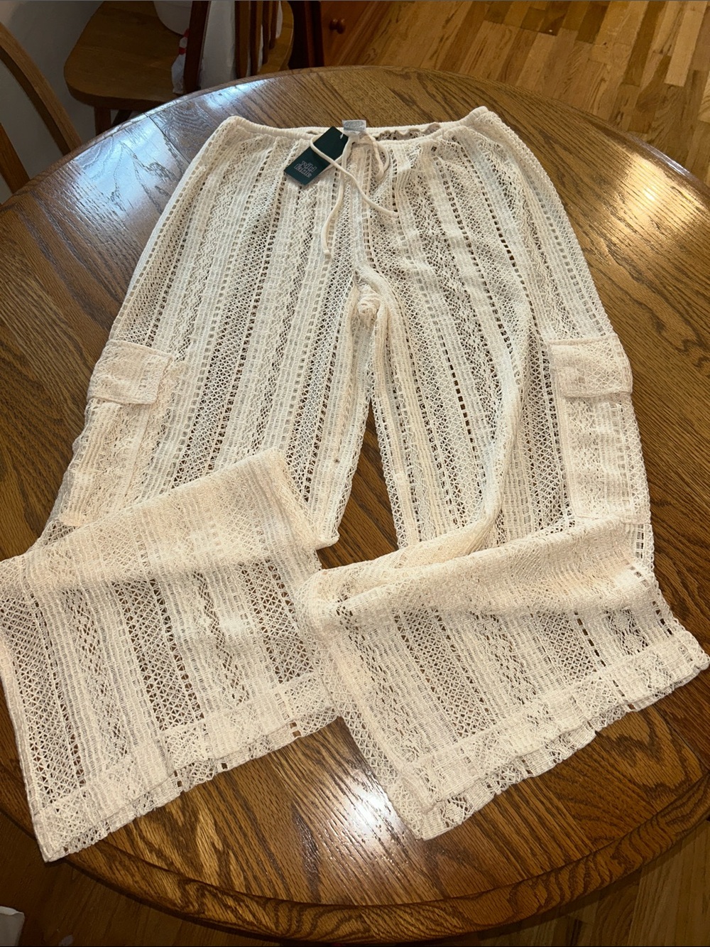 wild fable Cream Crochet Swim Coverup Pants